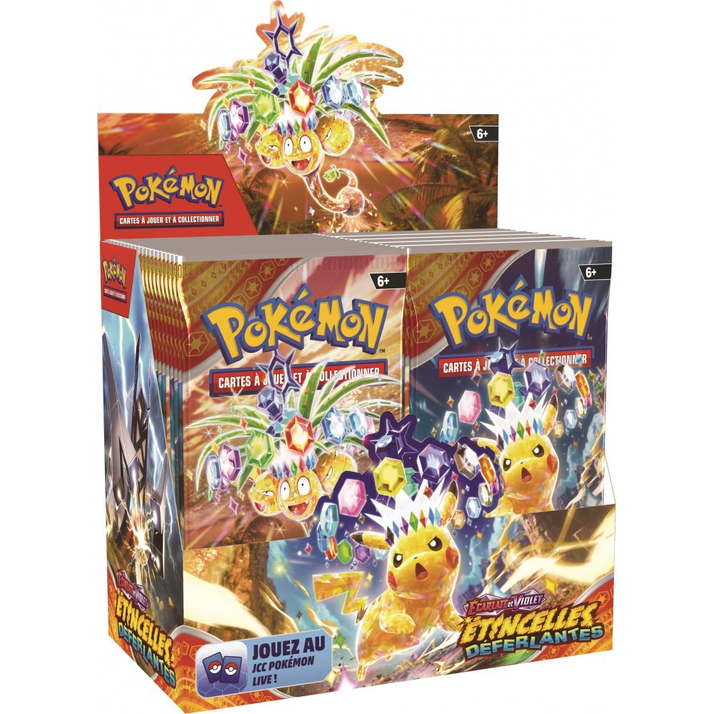 Pokémon - Boite de Boosters Français - Display 36 Boosters EV08 - Ecarlate et Violet - Étincelles Déferlantes - Kage No Sekai